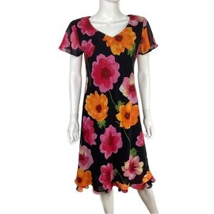 Miss Dorby 90’s Vintage Tea Length Floral Dress